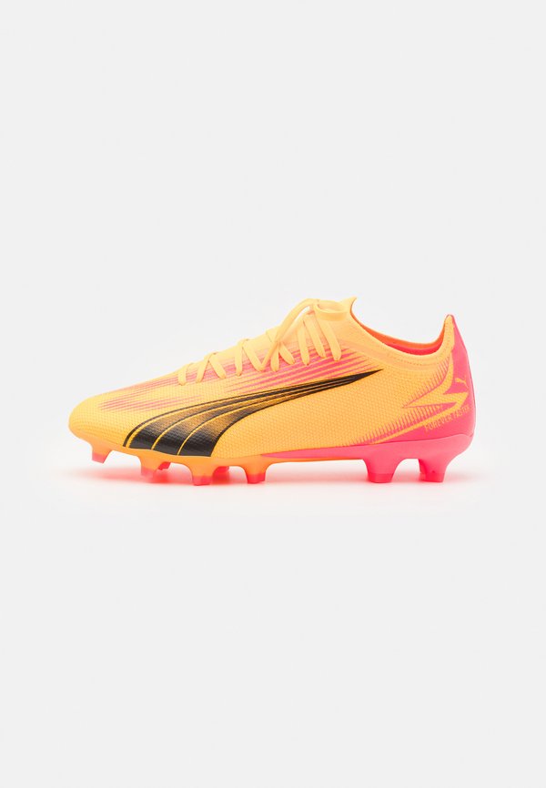 Puma ULTRA MATCH FG/AG - Firm-ground football boots - sun stream/black/sunset glow