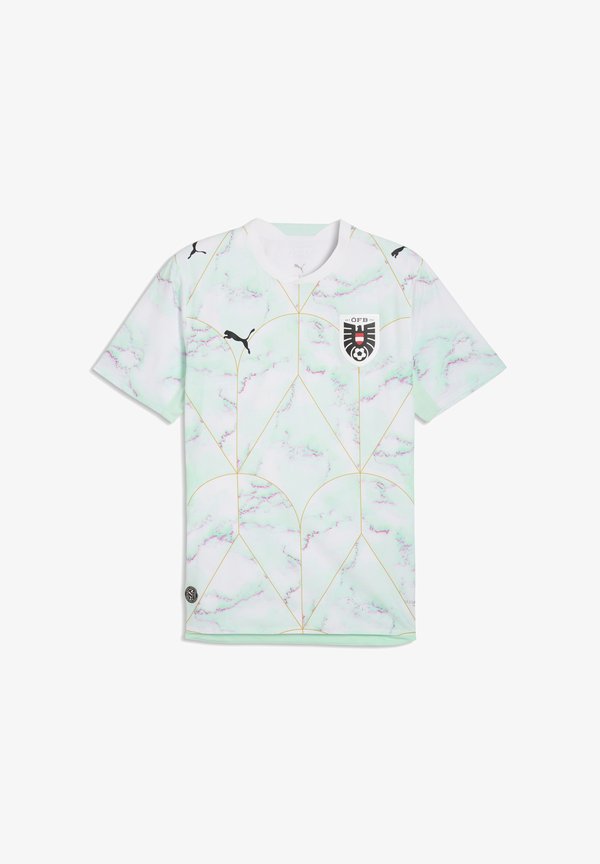 Puma AUSTRIA AUTHENTIC AWAY JERSEY MEN - Football jersey - white-mint melt