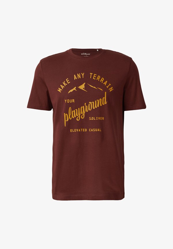 s.Oliver T-SHIRT - Print T-shirt - bordeaux