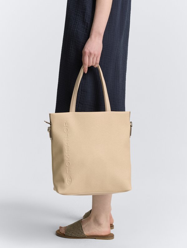 TOM TAILOR ROSA ZIP SHOPPER M - Handbag - beige