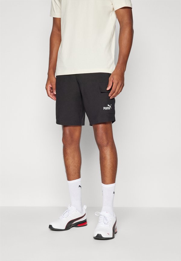 Puma LOGO CARGO SHORTS - Sports shorts - black