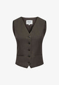 ONLY GILET - Waistcoat - chocolate torte