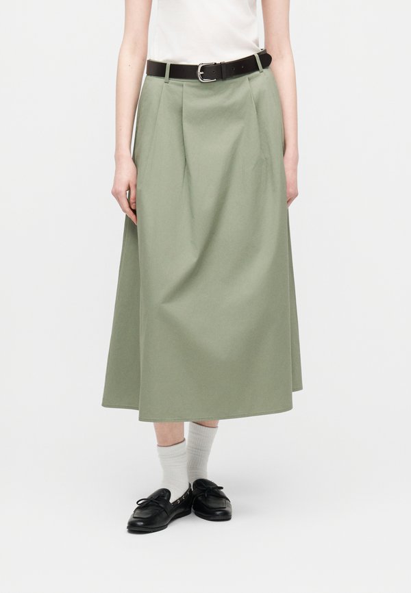 ONLY Plissé ONLZORA Plissé Long - A-line skirt - oil green
