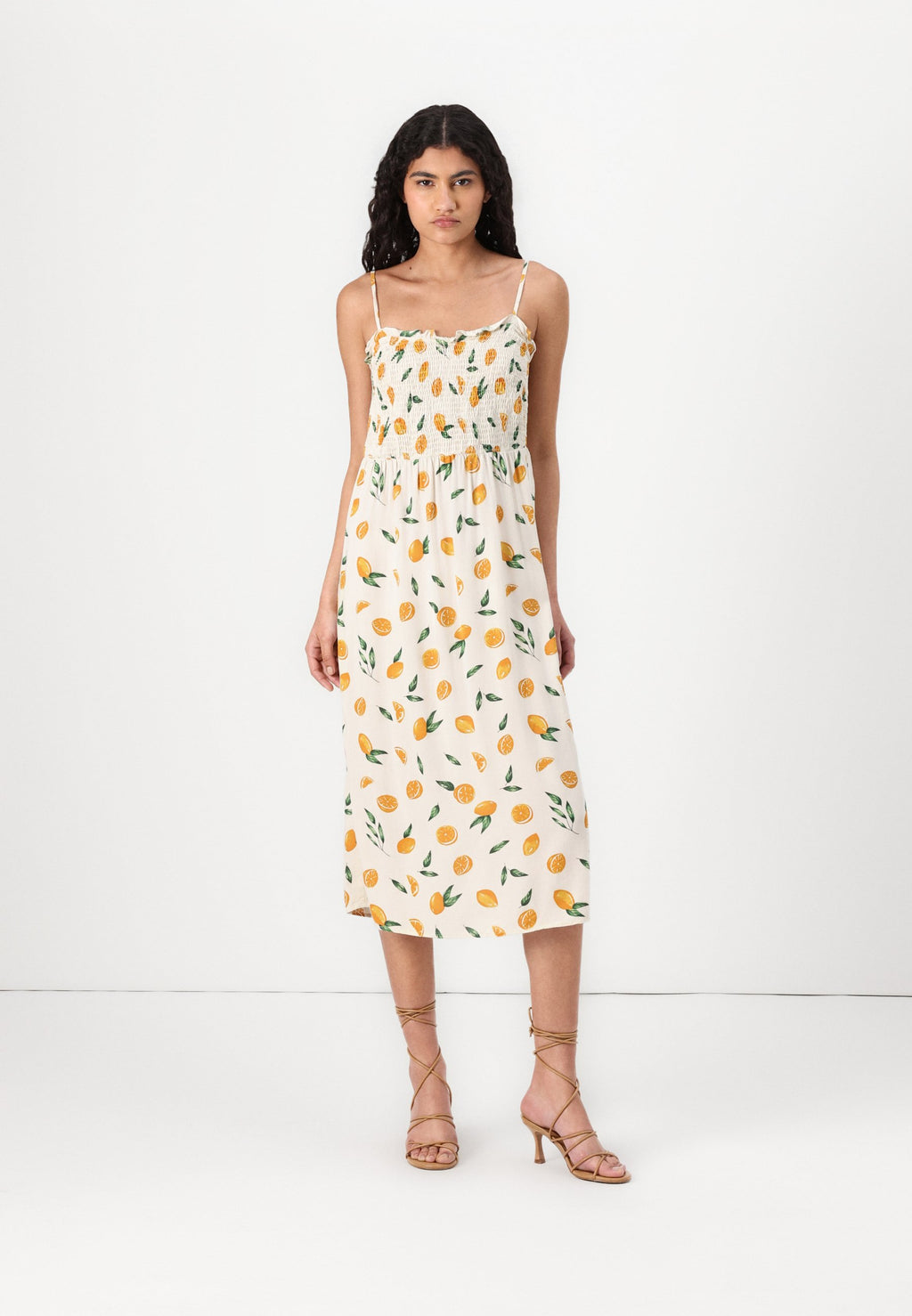 Pieces PCNYA STRAP MIDI SMOCK DRESS