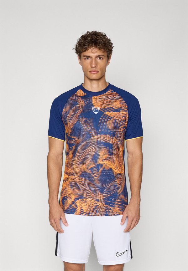 Nike Performance ACADEMY+ TOP - Sports T-shirt - blue void/laser orange/bright crimson
