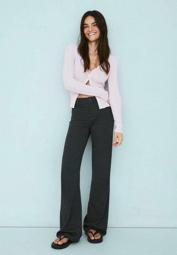 Bershka Trousers - dark grey