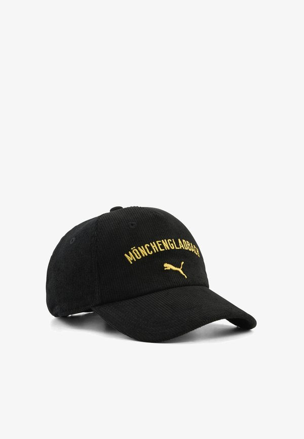Puma BORUSSIA MÖNCHENGLADBACH FTBLCULTURE CAP AUS KORD UNISEX - Cap - black-archive green