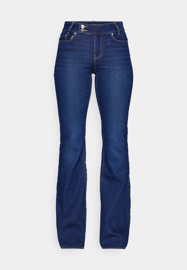 ONLY ONLPAOLA FLARED - Bootcut jeans - dark blue denim
