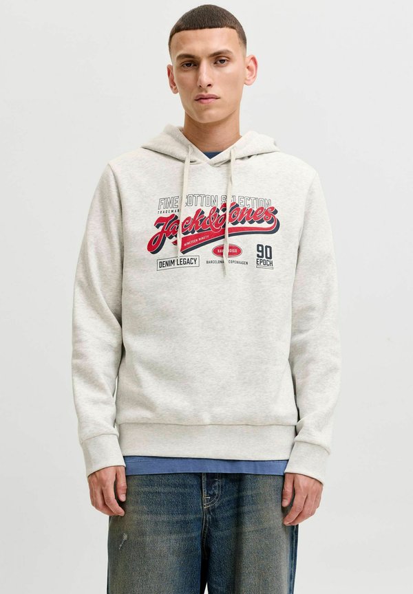 Jack & Jones HOODIE HOODIE - Hoodie - white melange