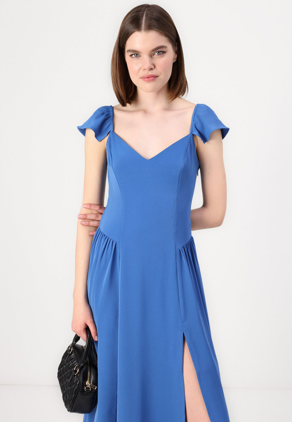 Abercrombie & Fitch FLUTTER DIPPED WAIST MIDI