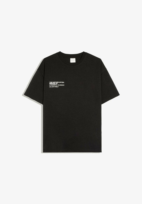 Bershka SHORT SLEEVE PRINT T-SHIRT - Print T-shirt - black