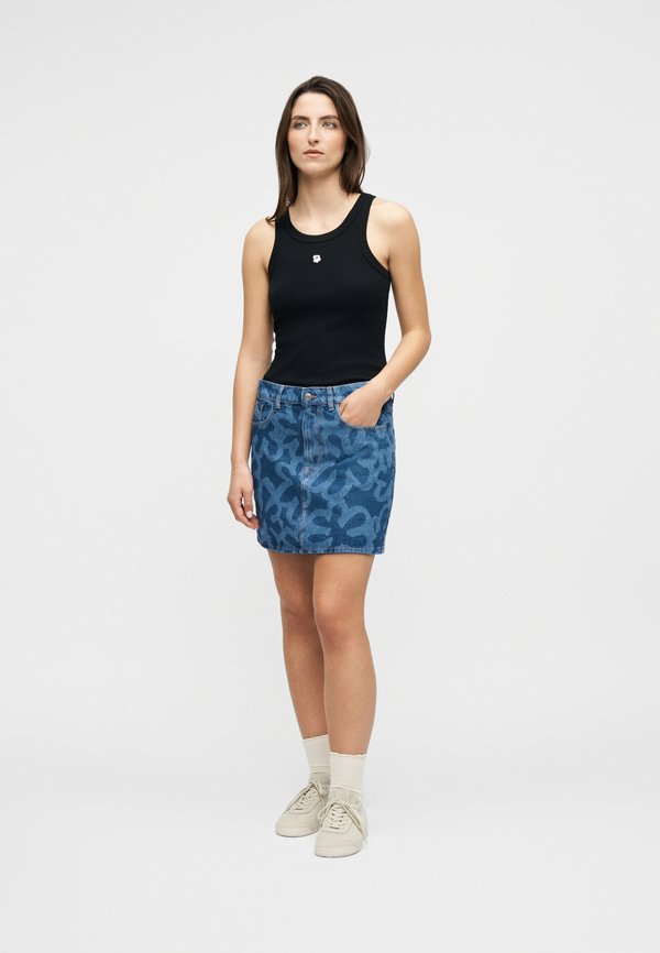 Marimekko MARIDENIM RUUDUT KUKKA SKIRT