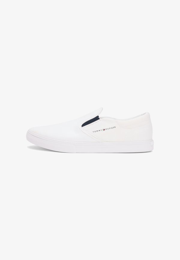 Tommy Hilfiger CANVAS SLIP-ON TRAINERS - Trainers - white