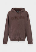 WAFFLE BOXY FIT ZIP-UP HOODIE Media 1