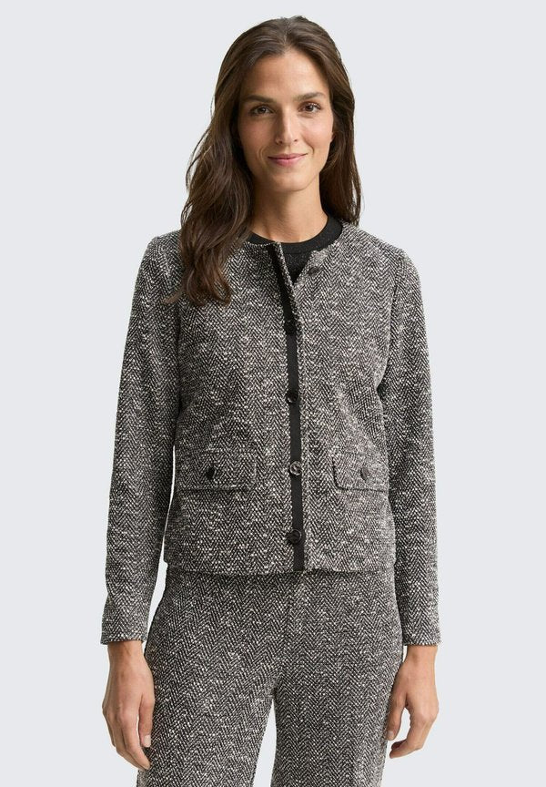 TOM TAILOR REGULAR FIT - Blazer - salt pepper boucle structure