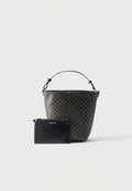 Calvin Klein EMBLEM BUCKET CROSSBODY SET - Handbag - black