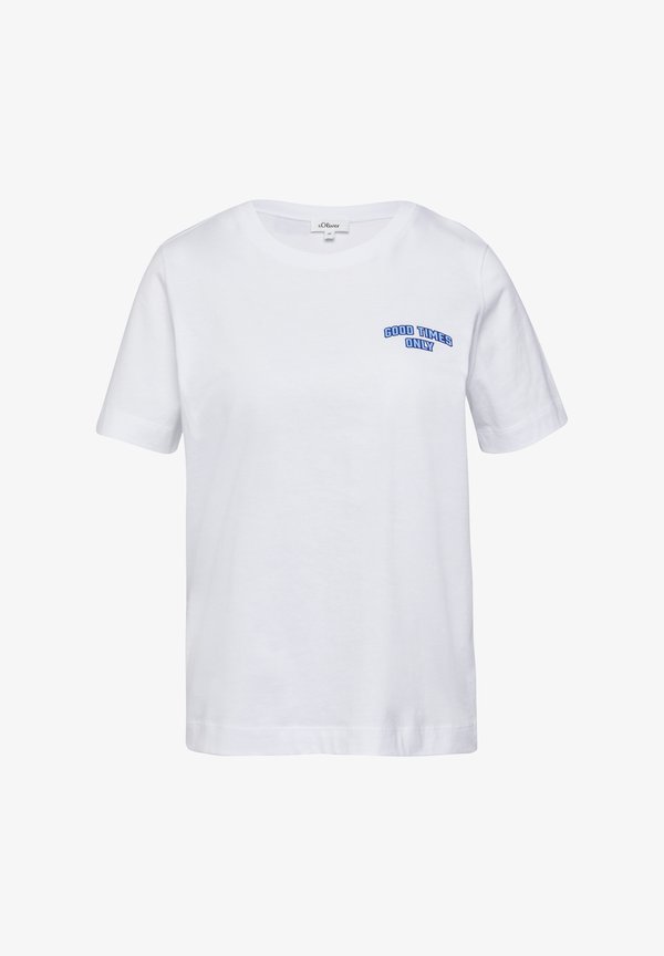 s.Oliver Print T-shirt - weiß