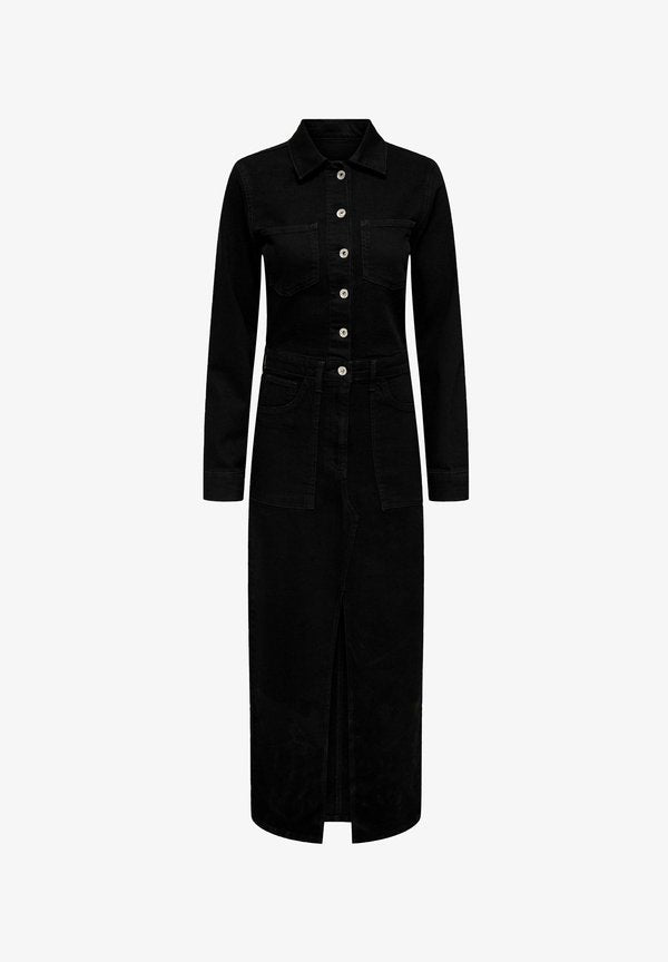 ONLY ONLPHILLY Long - Denim dress - washed black