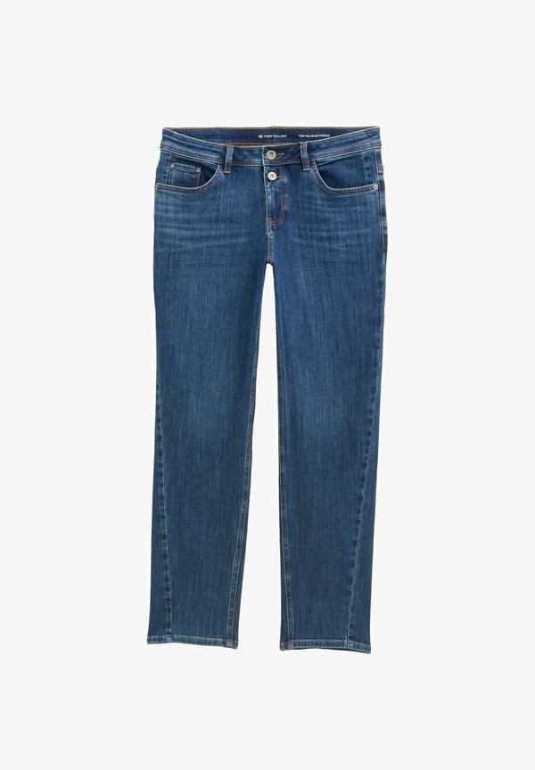 TOM TAILOR TTADEVA BOYFRIEND - Slim fit jeans - mid stone wash denim
