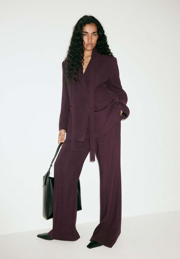Mango ADULT - Trousers - mottled bordeaux