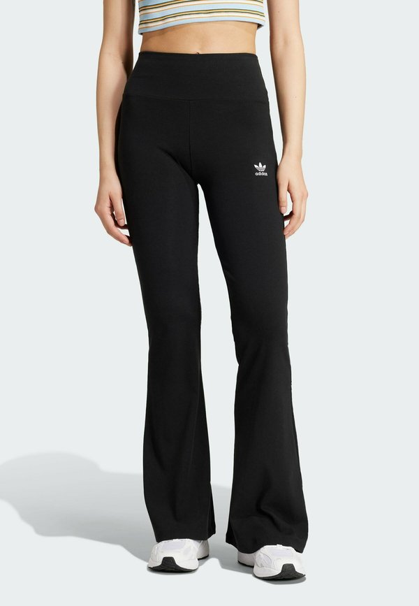 adidas Originals ESSENTIALS RIBBED FLARED - Tracksuit bottoms - black