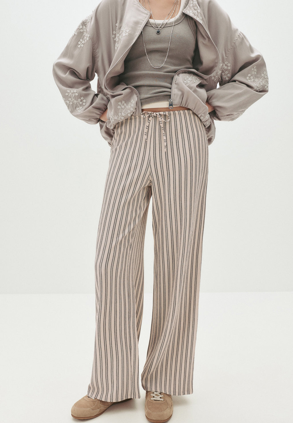 PULL&BEAR STRIPED WIDE
