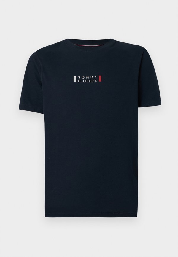Tommy Hilfiger BRAND LOVE SMALL CENTER TEE - Basic T-shirt - desert sky