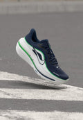 Nike Performance AIR WINFLO 12 - Road running shoes - midnight navy/summit white/green spark