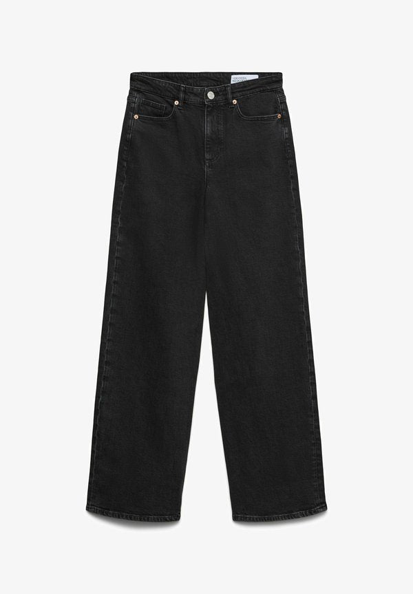 Vero Moda Wide-fit VMTESSA-STRETCH High rise Wide Leg Fit - Wide Leg - black denim