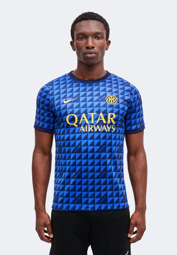 Nike Performance INTER - Sports T-shirt - lyon blue/black/university gold-coloured