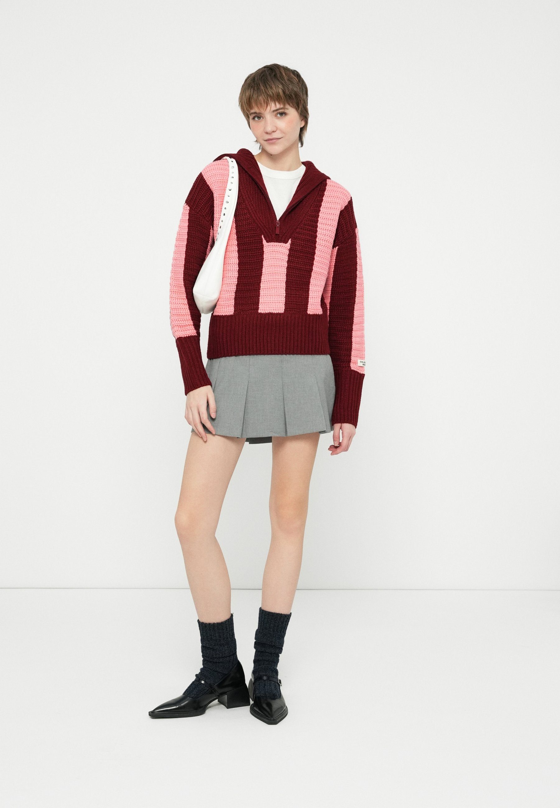 Colourful Rebel STRIPE ZIP PULLOVER