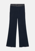 GLITTER CABLE KNIT WIDE LEG TROUSERS Media 1