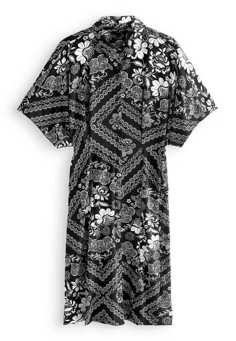 JERSEY SHORT SLEEVE MINI SHIRT DRESS - Next - View 1