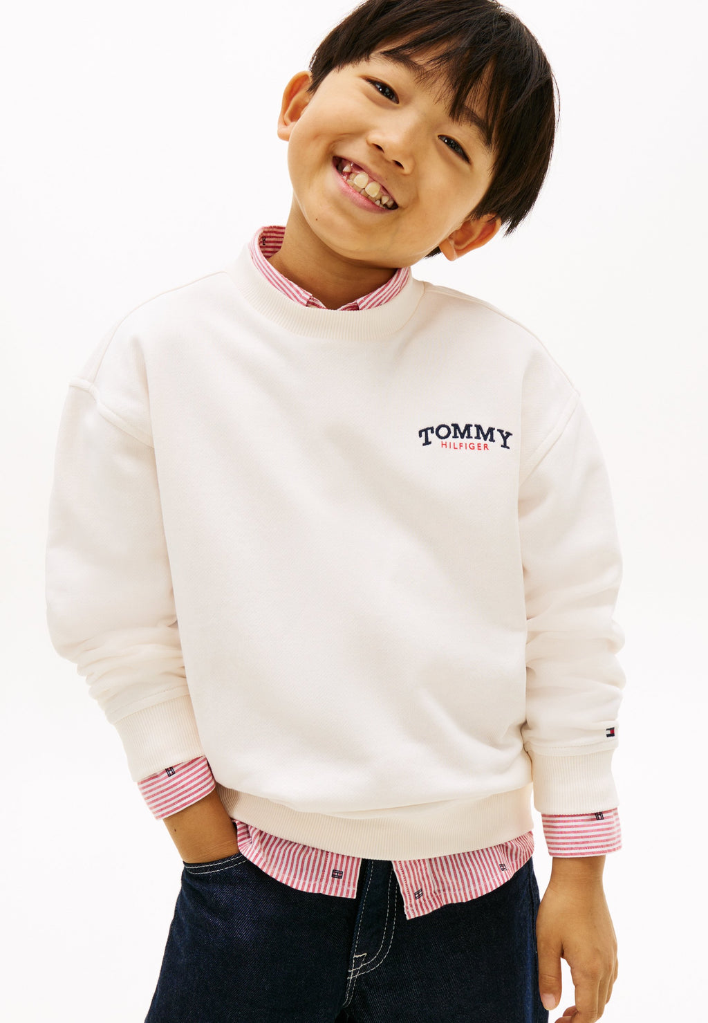 LOGO EMBROIDERY TERRY CREW NECK SWEATSHIRT Media 3