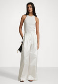 Polo Ralph Lauren PLEATED SATIN WIDE-LEG PANT
