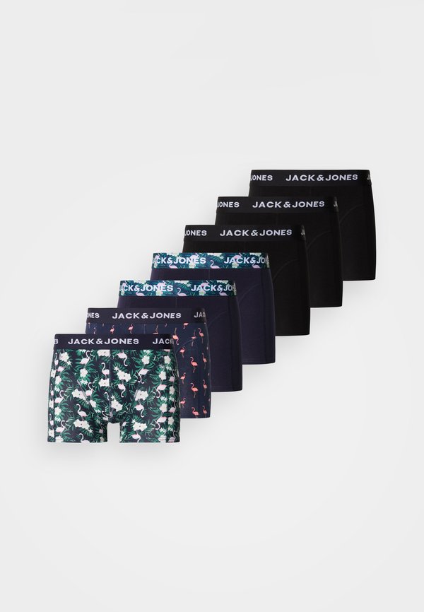 Jack & Jones JACFLAMINGO FLOWER TRUNKS 7 PACK - Trunks - black/sky captain