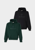 Jack & Jones JORFREDERIKSBERG MONOGRAM 2 PACK - Hoodie - black/pine grove