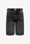 ONLY ONLSONNY HW WIDE - Denim shorts - washed black