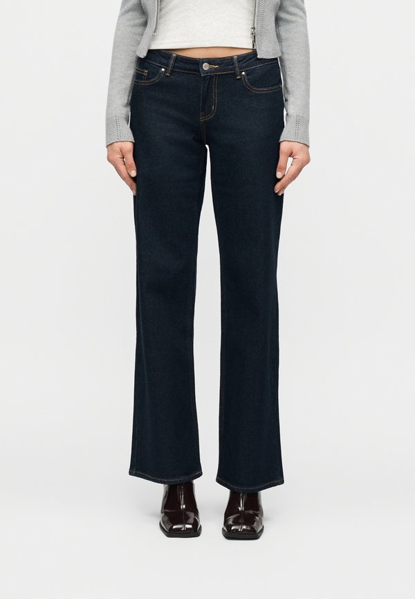 ONLY Wide-fit ONLJUICY low waist Straight Fit - Wide Leg - dark blue denim