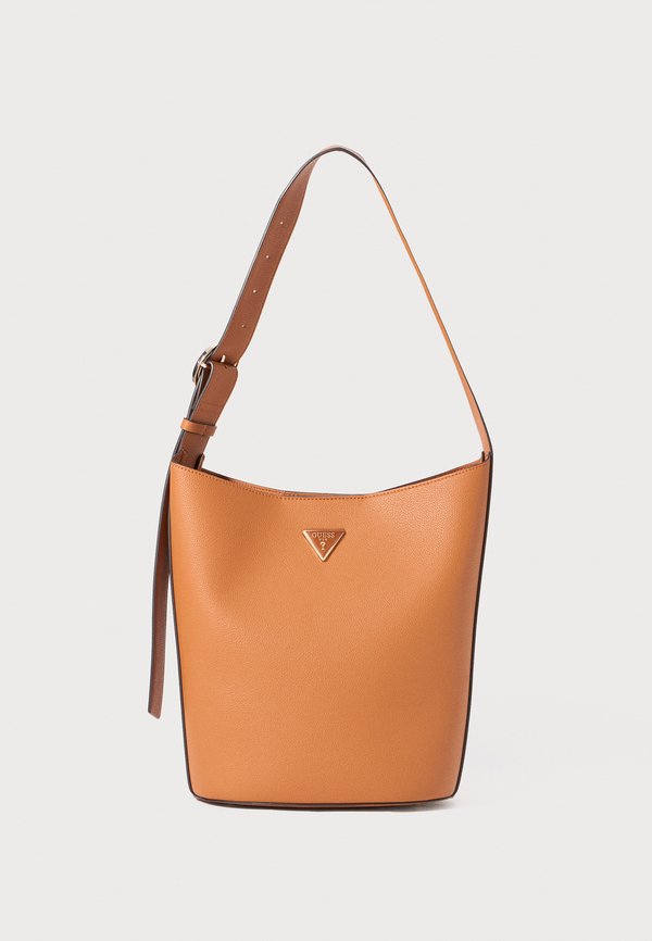 Guess MERIDIAN IBUCKET - Handbag - cognac