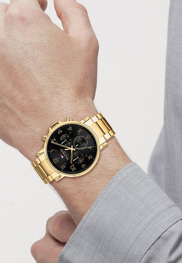 Tommy Hilfiger KING - Chronograph watch - gold coloured black