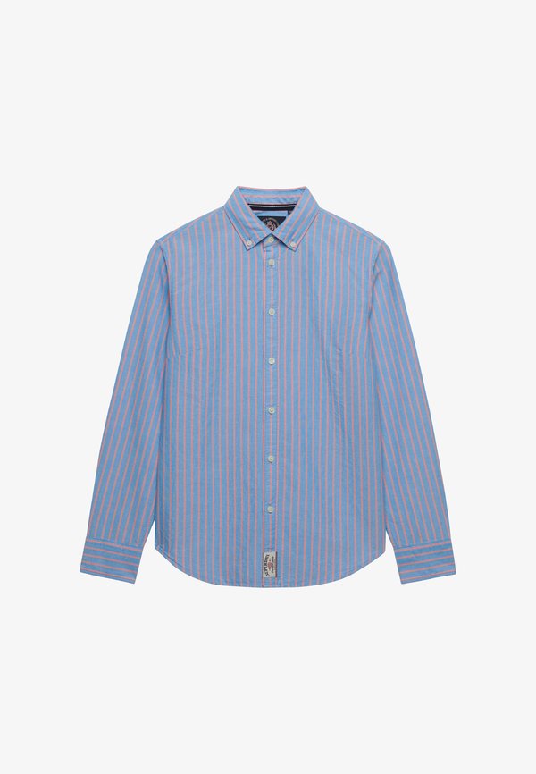 Superdry & Co OXFORD LONG SLEEVE - Button-down blouse - blue pink stripe