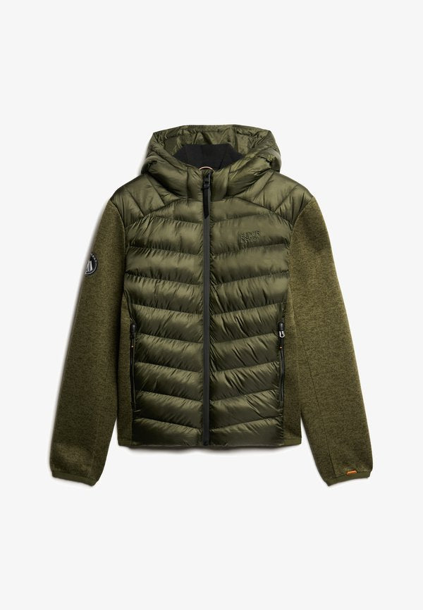 Superdry & Co HOODED STORM HYBRID - Light jacket - khaki green marl