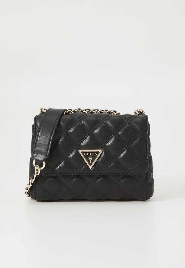 Guess GIULLY II MINI 2 COMP CVRT FLP - Cross body bag - black
