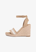 Tommy Hilfiger CANVAS DENIM WEDGE ESPADRILLES - Platform sandals - safari canvas