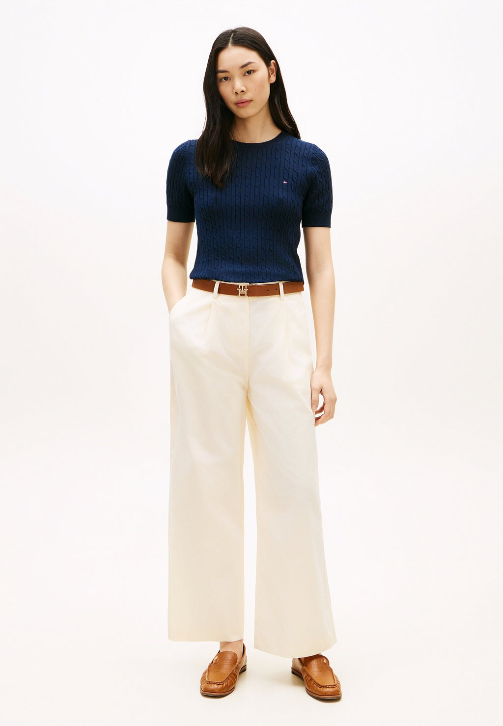 WASHED WIDE LEG TROUSERS Media 2