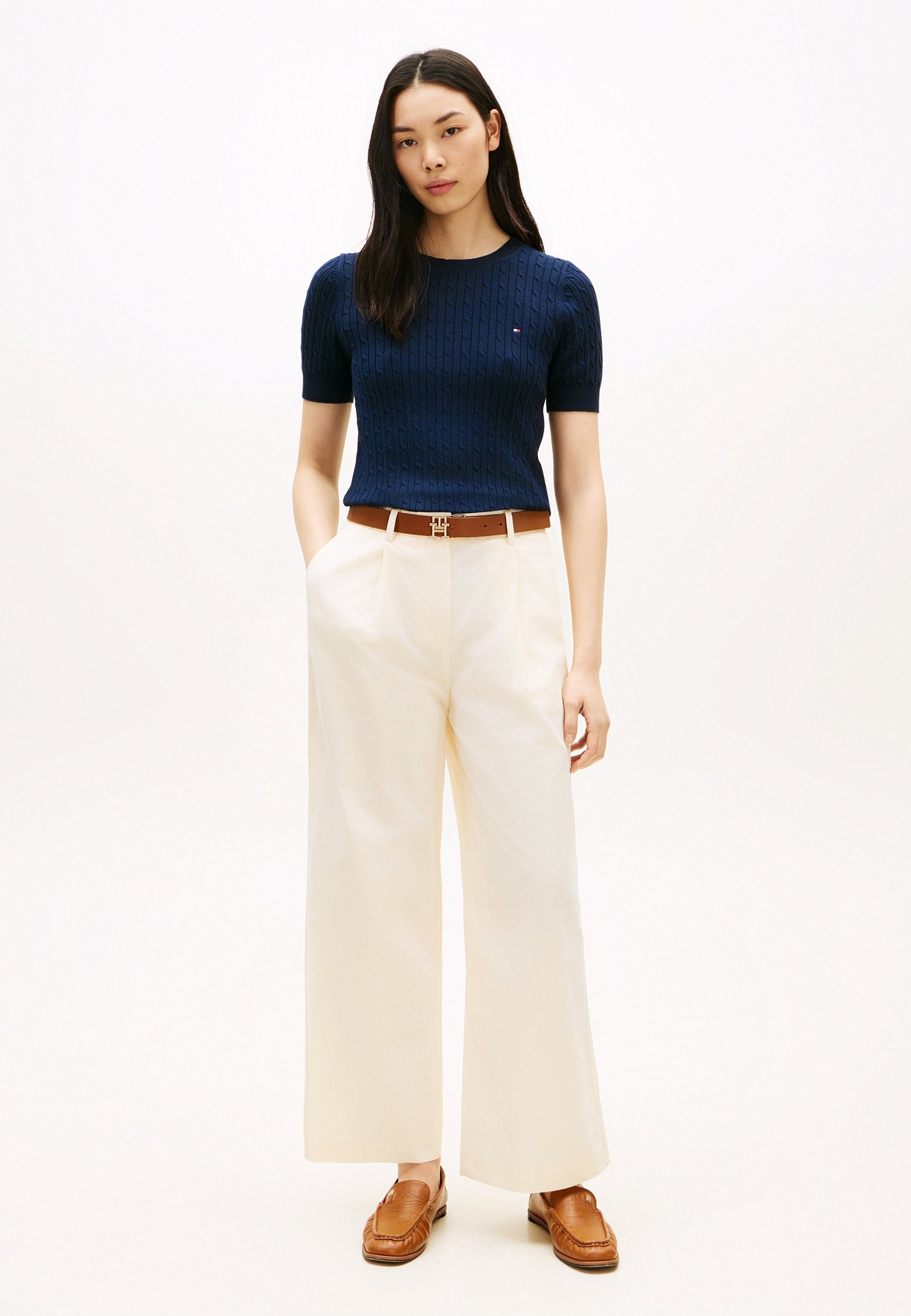 WASHED WIDE LEG TROUSERS Media 2