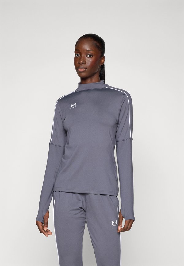 Under Armour CHALLENGER - Long sleeved top - castlerock/white