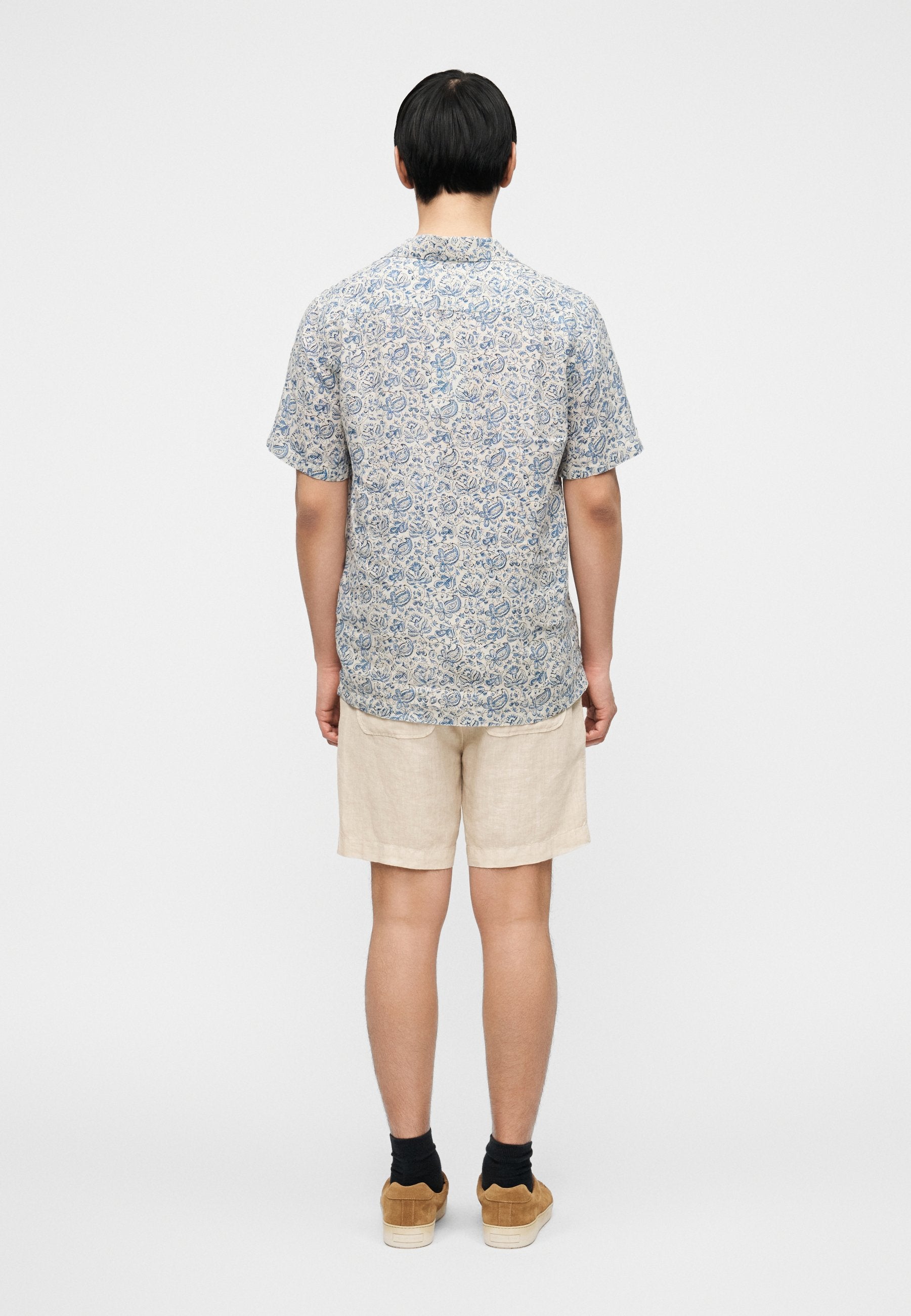 120% Lino SHORT SLEEVE REGULAR FIT MEN SHIRT