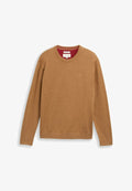 TOM TAILOR BASIC CREWNECK - Jumper - mid brown melange